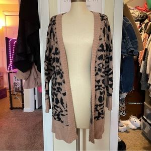 Cheetah print cardigan